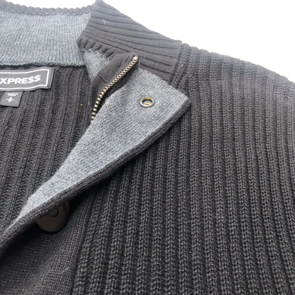 Men's Express Black Knit Cardigan
